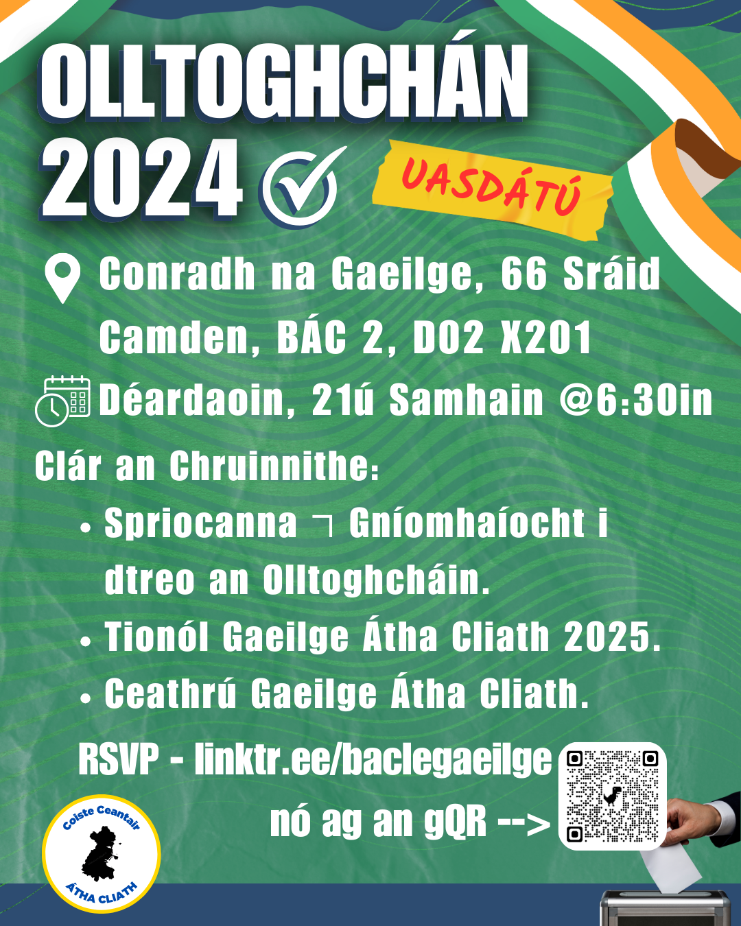 Olltoghchán 2024: Spriocanna ⁊ Gníomh an Phobail